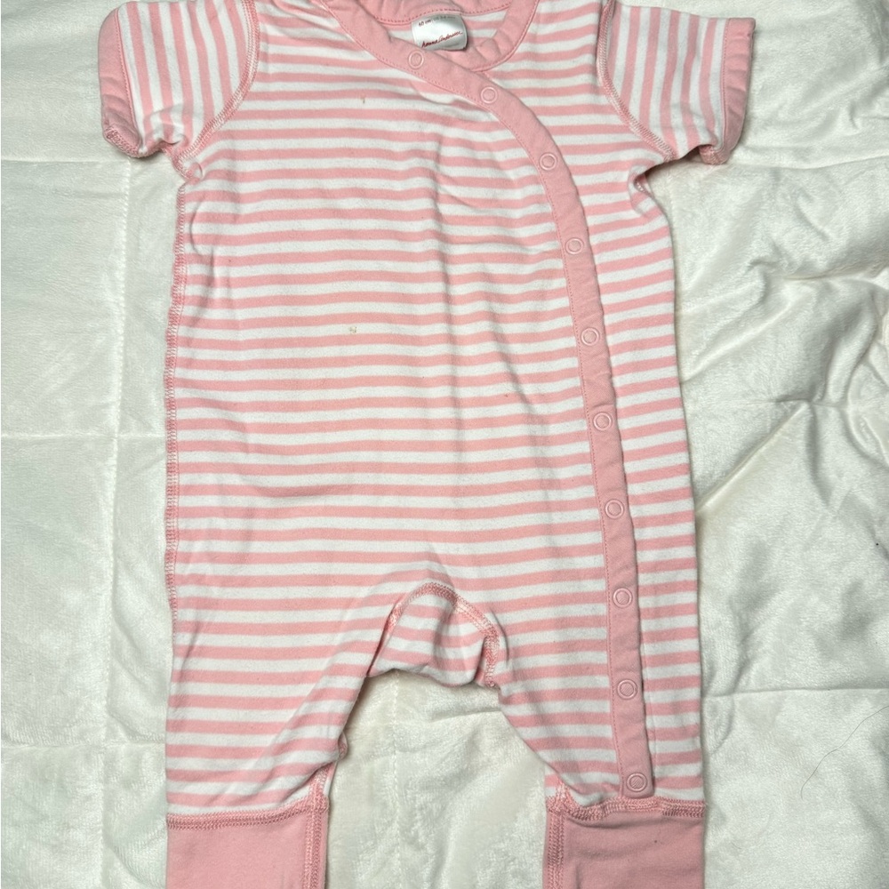 Pink Striped Kids One Piece